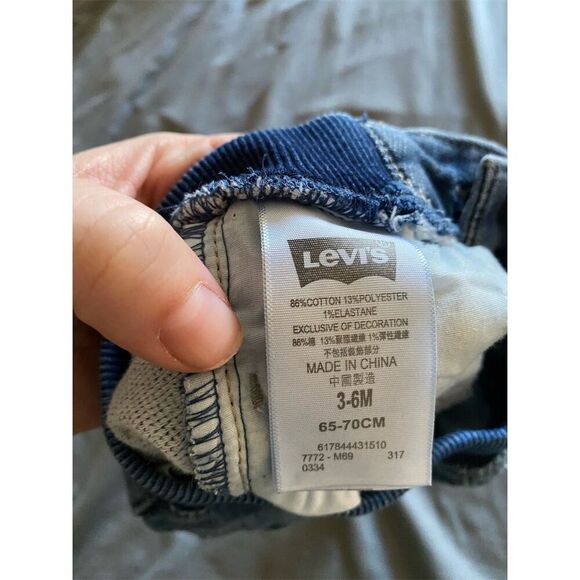 Levi's Baby Denim Jogger Jeans Blue 3-6 Months Unisex - Picture 5 of 6